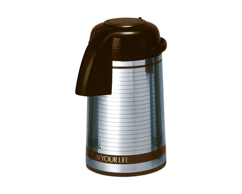 TIGER Thermos, 3 Litre Capacity, In Stainless / Brown - PNM-B30S