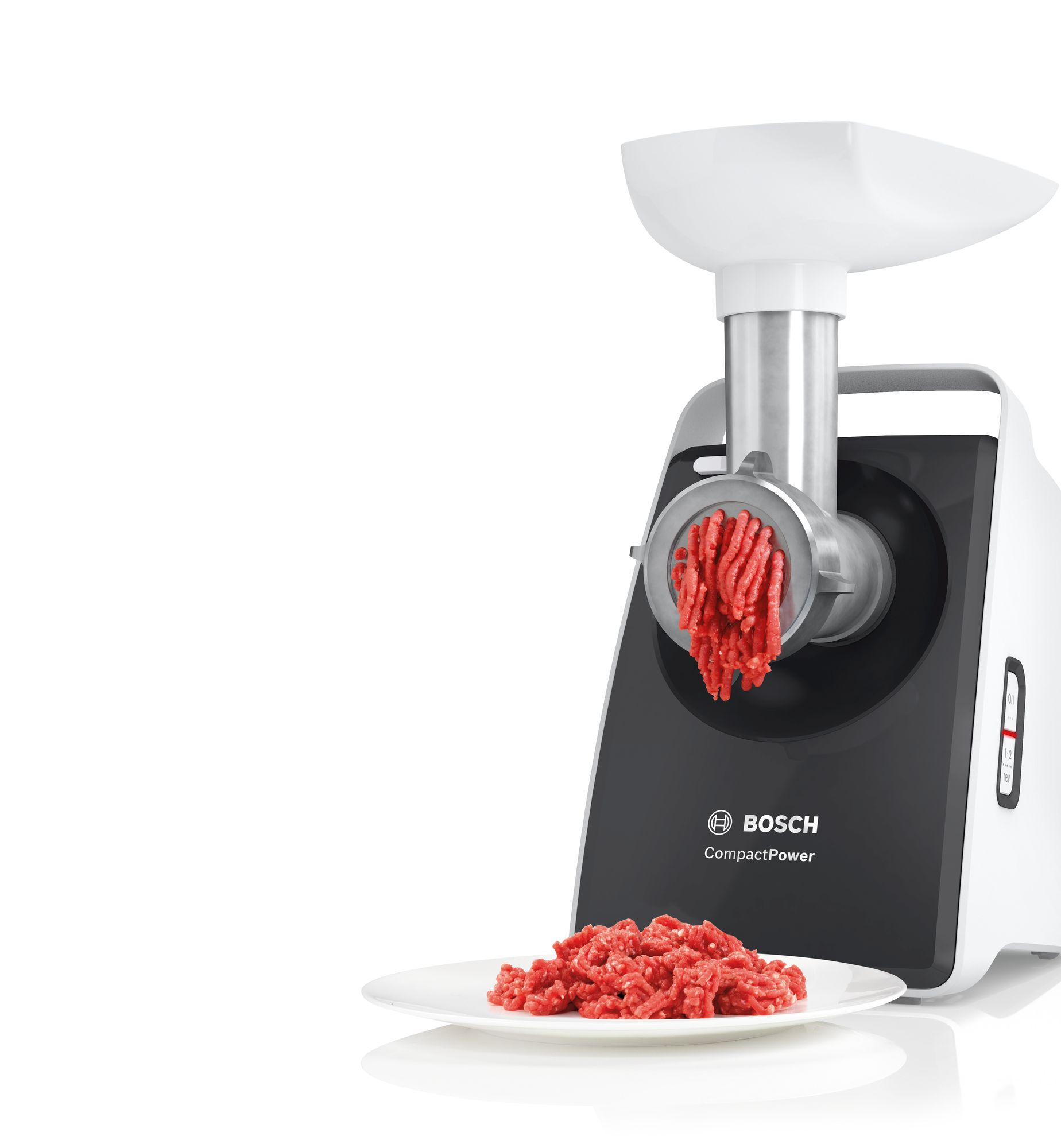 Bosch Meat Grinder, 2 Speeds, 1600 Watt, White / Black MFW3612A