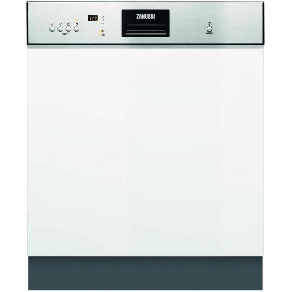 Zanussi BuiltIn Dishwasher, 13 Place Settings, 60 cm, Stainless Steel